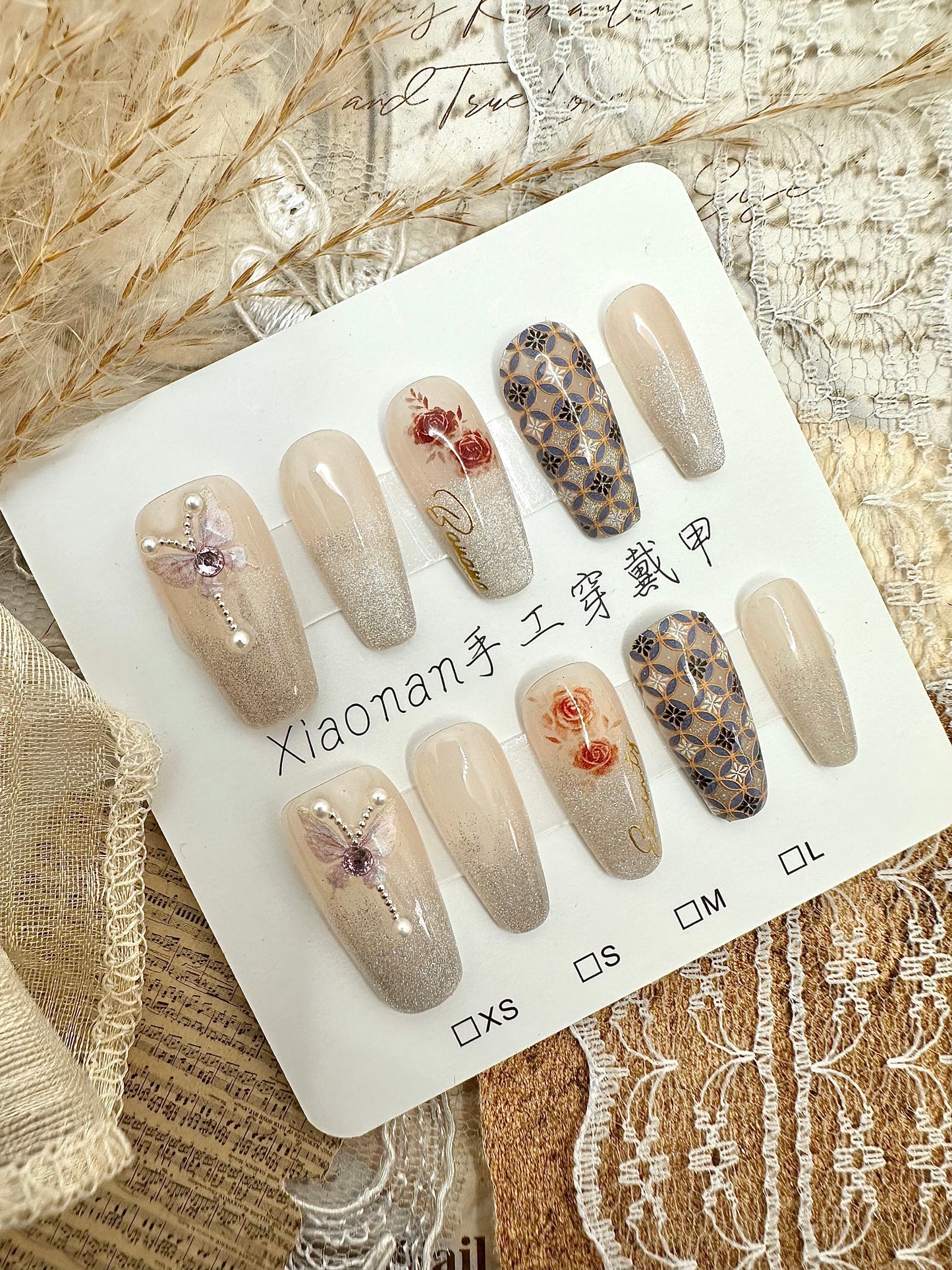 M22  玫瑰錦紋 S碼