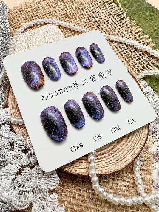A377 紫色黑洞貓眼